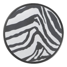 Zebra stripe pattern hockey puck