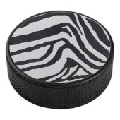 Zebra stripe pattern hockey puck (3/4)