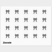 Zebra Stripe Print Coquette Bow Vrouwen Meisjes Ze Ronde Sticker (Vel)