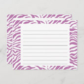 Zebra Stripe Recipcard Briefkaart (Voorkant / Achterkant)