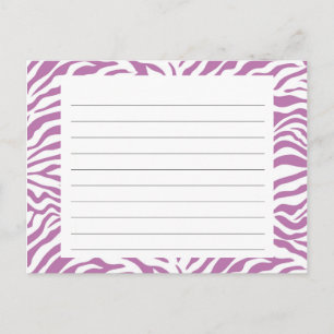 Zebra Stripe Recipcard Briefkaart