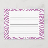 Zebra Stripe Recipcard Briefkaart (Voorkant)