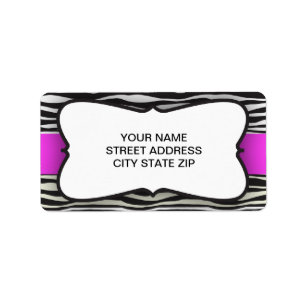 Zebra Stripe Return-adreslabel Etiket