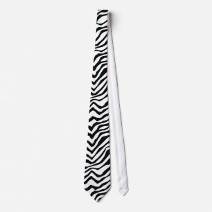 Zebra Stripe Stropdas voor het wilde Man! -Wit