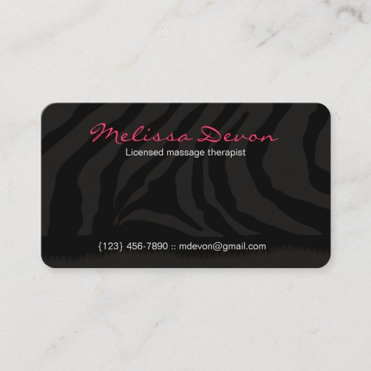 ZEBRA STRIPE VISITEKAARTJES (Voorkant)