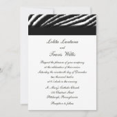 Zebra Stripe Wedding Invitations Kaart (Voorkant)