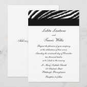Zebra Stripe Wedding Invitations Kaart (Voorkant / Achterkant)