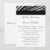 Zebra Stripe Wedding Invitations Kaart (Voorkant / Achterkant)