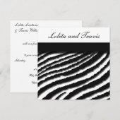 Zebra Stripe Wedding Uitnodiging (Voorkant / Achterkant)
