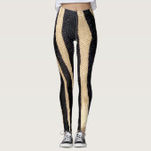 Zebra stripe Wildlife Animal Print Beenkousen Leggings (Voorkant)