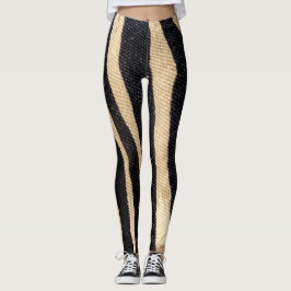 Zebra stripe Wildlife Animal Print Beenkousen Leggings