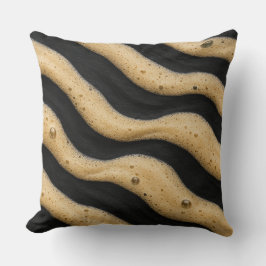 Zebra-striped espresso foam kussen