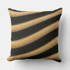 Zebra-striped espresso foam texture  kussen