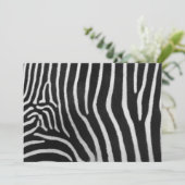 Zebra Striped Pattern Invitation Kaart (Staand voorkant)