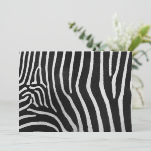 Zebra Striped Pattern Invitation Kaart (Staand voorkant)