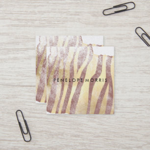 Zebra Stripes Abstract Beauty Stylist Vierkante Visitekaartje