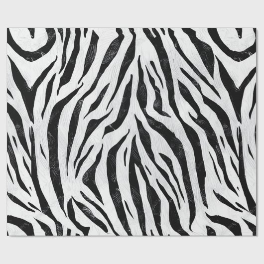 Zebra Stripes Animal Print Cadeaupapier (Vlak)