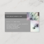 Zebra Stripes Animal Print Fotosjabloon Elegant Visitekaartje (Achterkant)