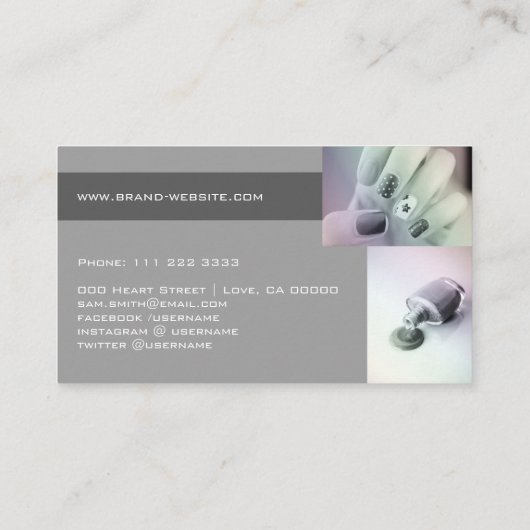 Zebra Stripes Animal Print Fotosjabloon Elegant Visitekaartje (Achterkant)