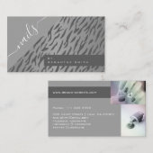 Zebra Stripes Animal Print Fotosjabloon Elegant Visitekaartje (Voorkant / Achterkant)