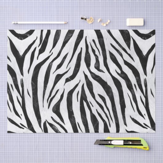 Zebra Stripes Animal Print ontkoppeling Tissuepapier (Craft)