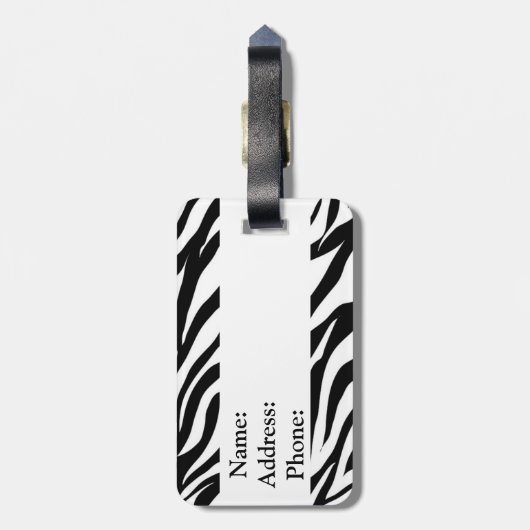 Zebra Stripes Bagagelabel (Achterkant verticaal)