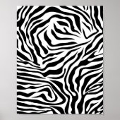 Zebra Stripes Black and White Wild Animal Print (Voorkant)