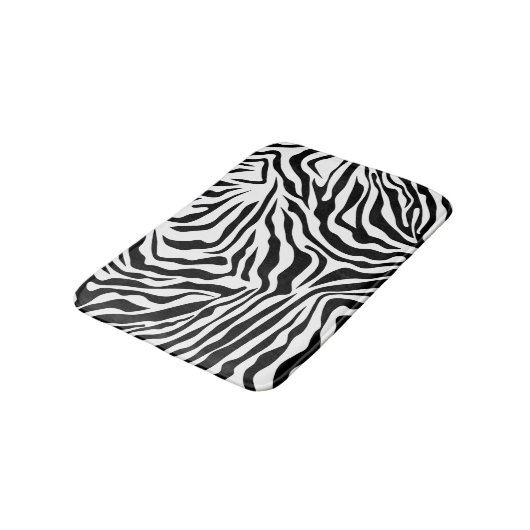 Zebra Stripes Black and White Wild Animal Print Badmat (Gekanteld)