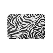 Zebra Stripes Black and White Wild Animal Print Badmat (Voorkant)