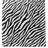 Zebra Stripes Black and White Wild Animal Print Douchegordijn (Voorkant)