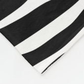 Zebra Stripes Black and White Wild Animal Print Fleece Deken (Hoek)