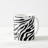 Zebra Stripes Black and White Wild Animal Print Koffiemok (Voorkant rechts)