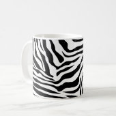 Zebra Stripes Black and White Wild Animal Print Koffiemok (Voorkant links)