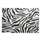 Zebra Stripes Black and White Wild Animal Print Kussensloop (Achterkant)