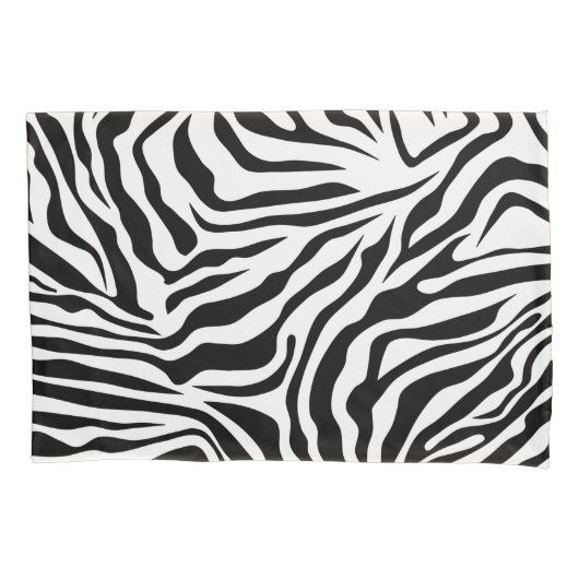 Zebra Stripes Black and White Wild Animal Print Kussensloop (Voorkant)
