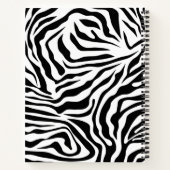 Zebra Stripes Black and White Wild Animal Print Notitieboek (Achterkant)