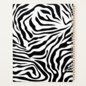 Zebra Stripes Black and White Wild Animal Print Planner (Achterkant)