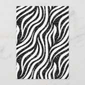 Zebra Stripes Black Glitter Wilde Dieren Afdrukken Menu (Voorkant)