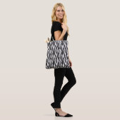 Zebra Stripes Black White Cool Tote Bag (Op model)