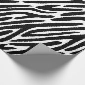Zebra Stripes Classic Black and White Cadeaupapier (Hoek)