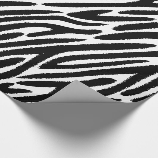 Zebra Stripes Classic Black and White Cadeaupapier (Hoek)