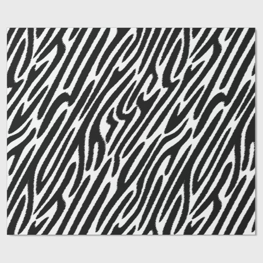 Zebra Stripes Classic Black and White Cadeaupapier (Vlak)