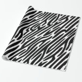 Zebra Stripes Classic Black and White Cadeaupapier (Uitgerold)