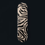 Zebra Stripes Cream Beige Black Wild Animal Persoonlijk Skateboard<br><div class="desc">Zebra Print – cream beige and black pattern - wild animal print.</div>