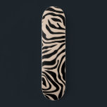 Zebra Stripes Cream Beige Black Wild Animal Persoonlijk Skateboard<br><div class="desc">Zebra Print – cream beige and black pattern - wild animal print.</div>