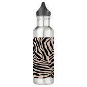 Zebra Stripes Cream beige Black Wild Animal Print Waterfles (Links)