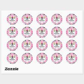 Zebra Stripes Cupcake Bakkerij Business Ronde Sticker (Vel)