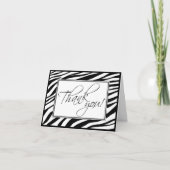 Zebra Stripes Custom Thank You Card Bedankkaart (Voorkant)
