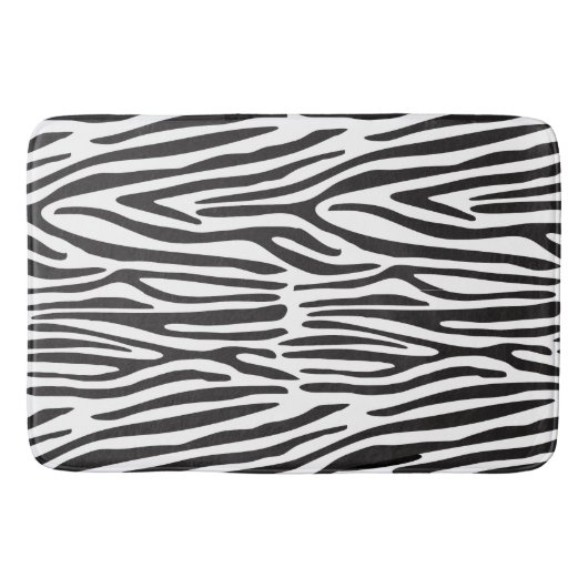 Zebra Stripes Dierenprint Grote Badmat (Voorkant)