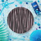 Zebra stripes Dierpatroon Lavender Shade Papieren Bordje (Feest)